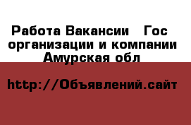 Работа Вакансии - Гос. организации и компании. Амурская обл.